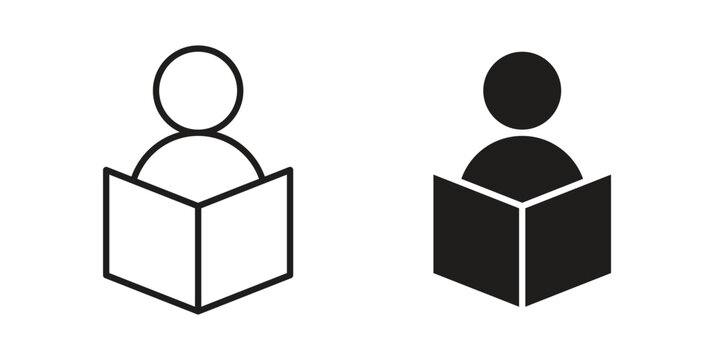 Book open reader icon vector. EPS 10 editable vector bundle