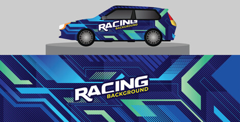 abstract car decal wrap design,  modern car wrap, car livery design, racing wrap design