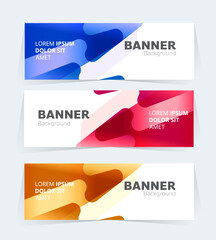 Geometric banner design with vector presentation template.