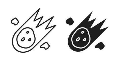 Comet icon vector. EPS 10 editable vector bundle © Sabrin