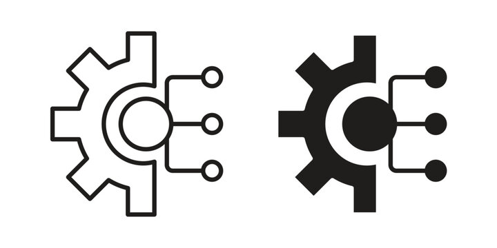 Digital transformation icon vector. EPS 10 editable vector bundle