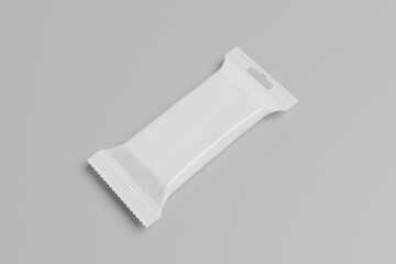 white snack bag on clean background