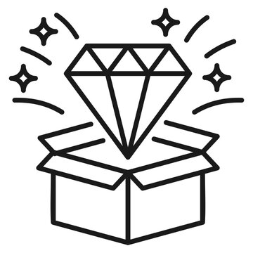 Value Proposition Outline Icon Vector Illustration