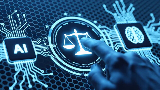 AI and Justice Scales in Digital Tech Environment Upscaled 3x