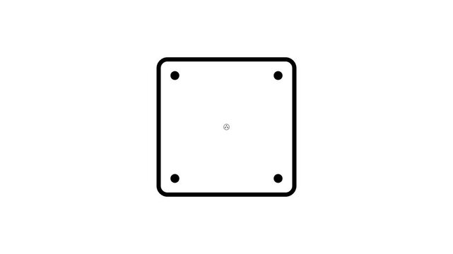 United kingdom power outlet line icon animation