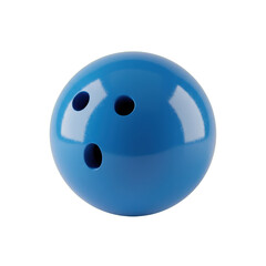 Shiny Blue Bowling Ball With Three Holes
