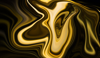Obraz premium luxurious golden liquid swirl flows elegantly through the composition, where radiant metallic tones and smooth fluid motion create a sense of richness, sophistication, and premium beauty, evoking 