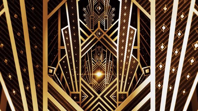 Golden Art Deco Ornament