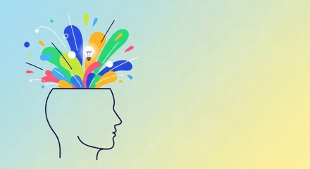 human head with ideas 