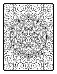 Mandala Pattern High Quality Coloring Book Page