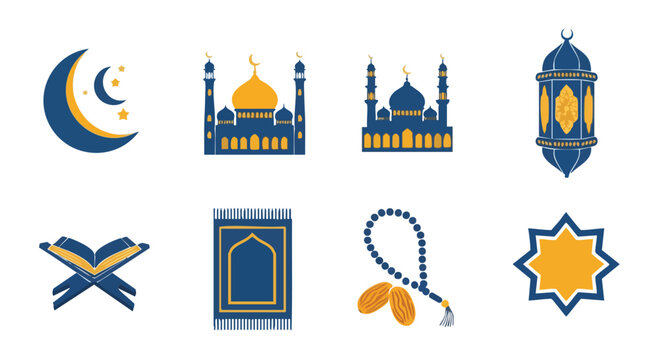 Ic&ocirc;nes Minimalistes Duoton pour le Ramadan