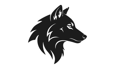 wolf's head logo icon vector illustration