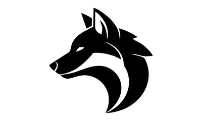 wolf's head logo icon vector illustration