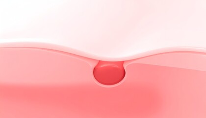 Abstract, glossy, pink-to-white rendering of a round, fleshy pore and skin