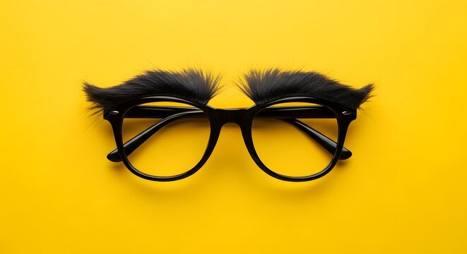 April fools day glasses with fake lashes for pranks and humor