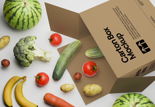 Carton Box Mockup