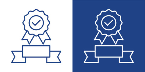 Brand Identity Blue And White Icon Style Collection