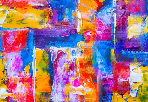 Vibrant Abstract Expressionism with Textured Brushstrokes
