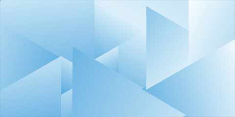 Abstract light blue geometric background with layered polygon shapes, minimalist design, soft gradient texture, modern digital style for technology, business, and creative use
