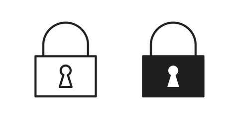 Lock icons for graphic design, logo, Web site, social media, UI, mobile app, vector illustration © kia