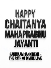 Obraz premium Happy Chaitanya Mahaprabhu Jayanti celebration with divine love