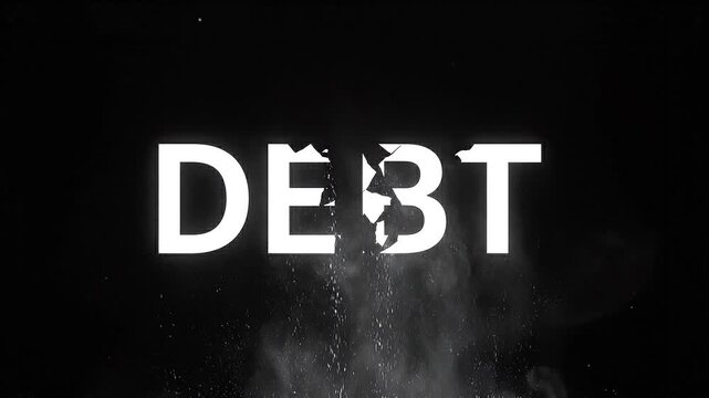 Glitch Art Depicts Debt and Financial Strain Highlighting Social and Economic Pressure.