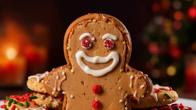 gingerbread man on christmas tree