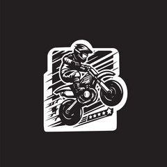 Naklejka premium motorcycle rider silhouette