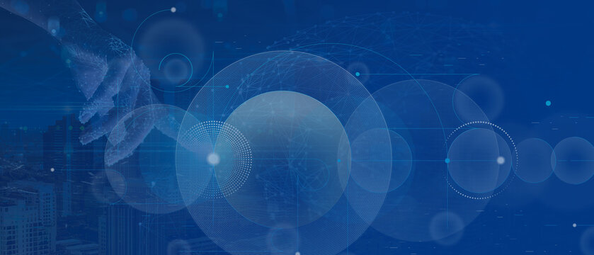 Futuristic Digital Network and Smart City Technology Background