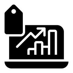 Sales Analytics, Sales Dashboard, Sales Report Glyph Solid Icon