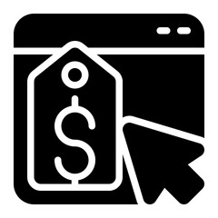 Ecommerce, Online Shopping, Online Retail Glyph Solid Icon