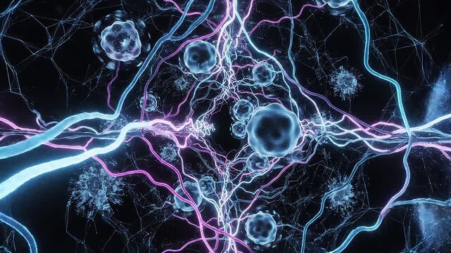 Neurons Firing with Electric Signals.
