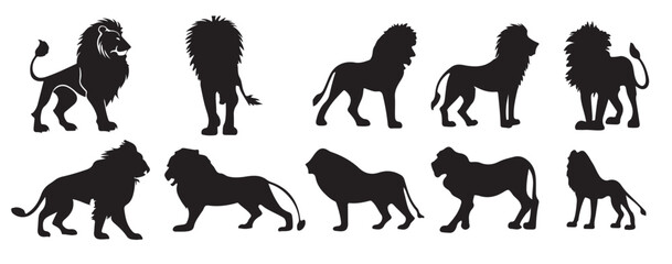  lion king silhouette black logo animals silhouettes icons © Micksm