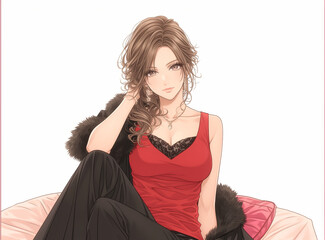 少女漫画ラウンジ嬢イラスト