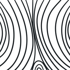 On both sides there are arched lines that are compressed or pressed against each other.