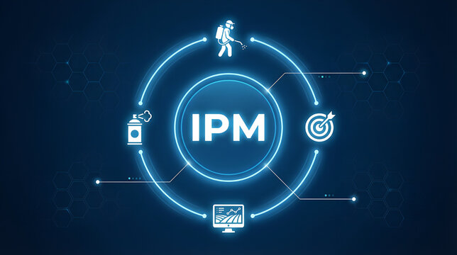 IPM acronym, integrated pest management software, holistic and various methods to effectively manage and minimize the impact of pests on crops
