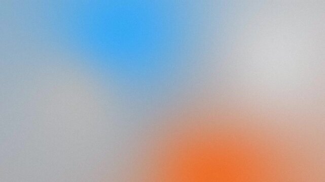 Sky blue grainy gradient background, Orange blurred abstract animation, Noise texture, Blur background with subtle gradient flow, Artistic pastel color animated wallpaper