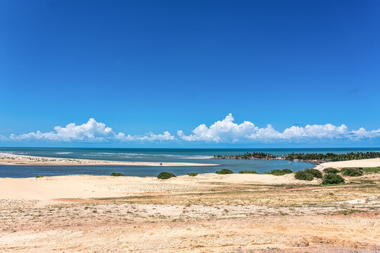 The sand dunes of Mundau, Ceara, Brazil.