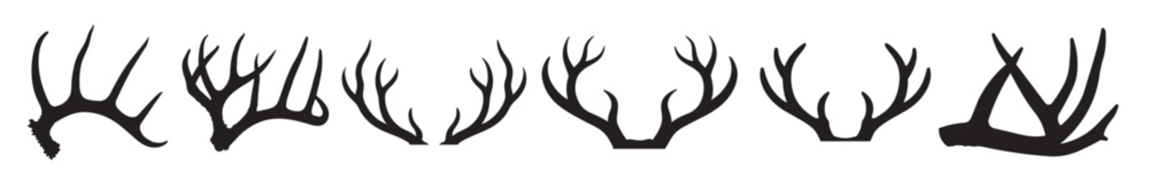  deer antlers icon silhouette big buck deer antlers mammal 