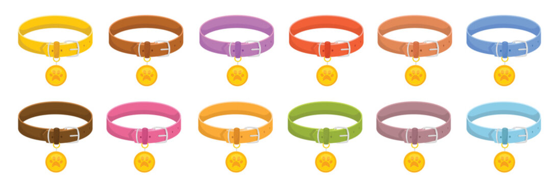 dog collar design illustration 