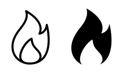 Flame or fire icon. Burning symbolame