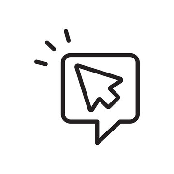 Click through rate CTR message bubble interaction icon