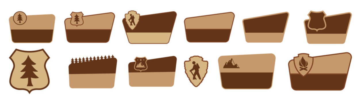 customizable national park sign park sign vectors