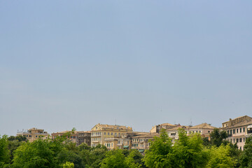 Fototapeta premium view of the city of corfu 