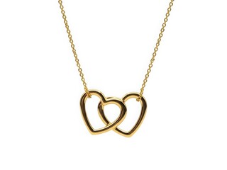 Interlocking heart necklace