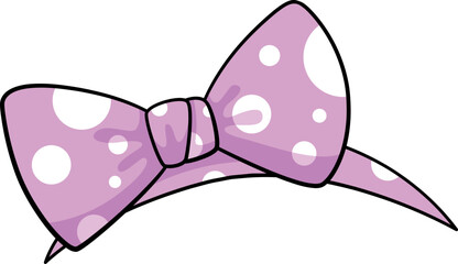 Pink bow headband. Cute girl accessory icon