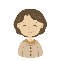 50代から70代ぐらいの女性のイラスト優しい雰囲気