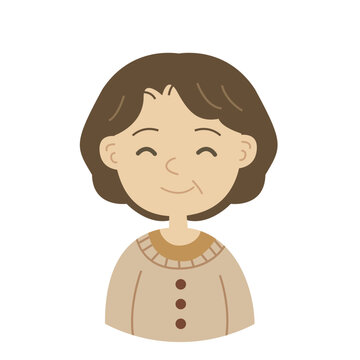 50代から70代ぐらいの女性のイラスト優しい雰囲気