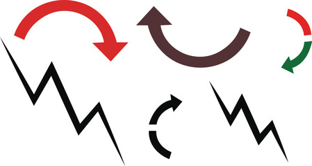 Elegant  arrows set for business plan, presentation and education. Sign, Symbol, Hand drawn arrow collection