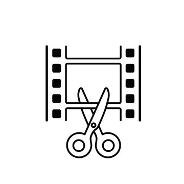 映像編集 ハサミ アイコン